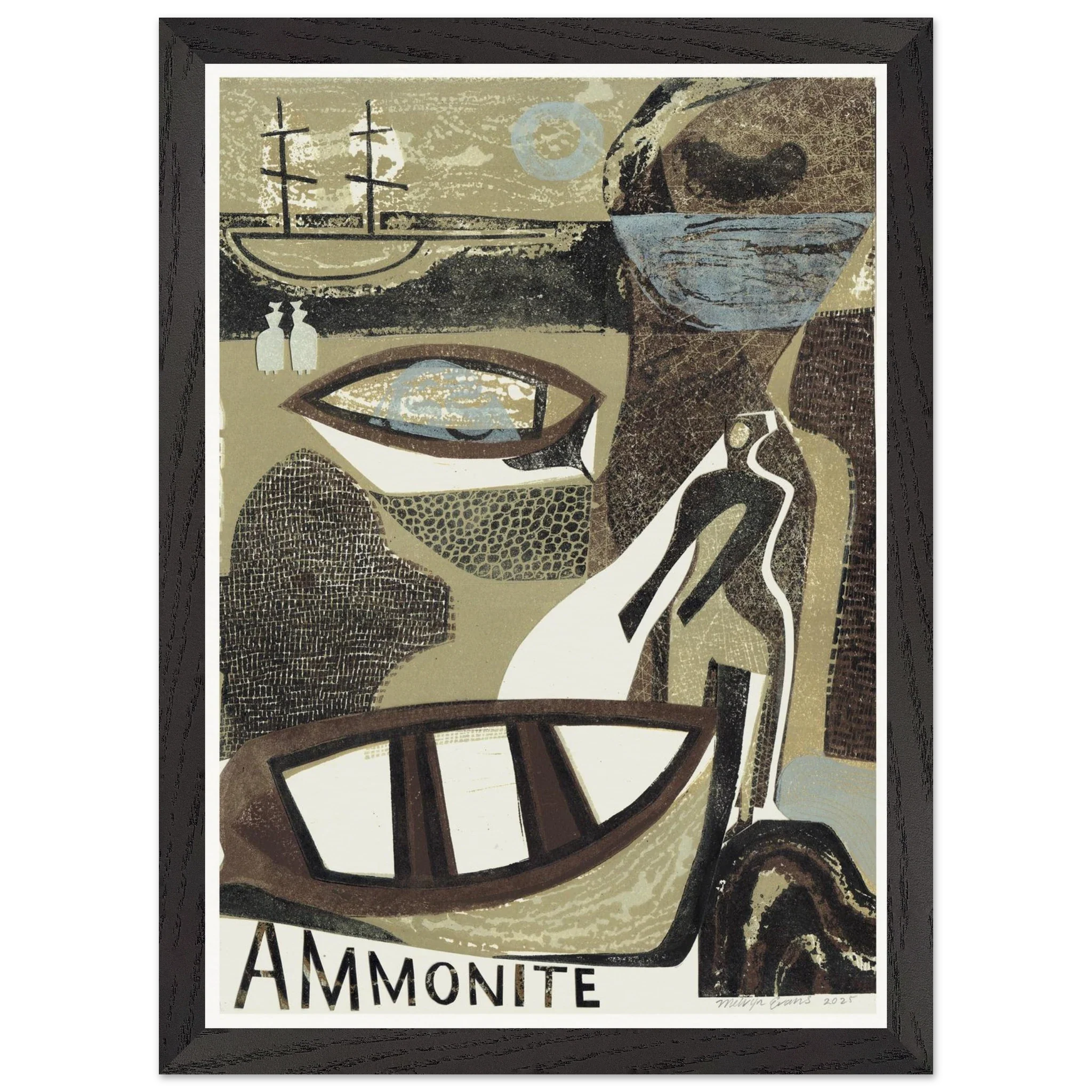 Ammonite 1 by Melvyn Evans - Wooden Framed Poster - Image 2
