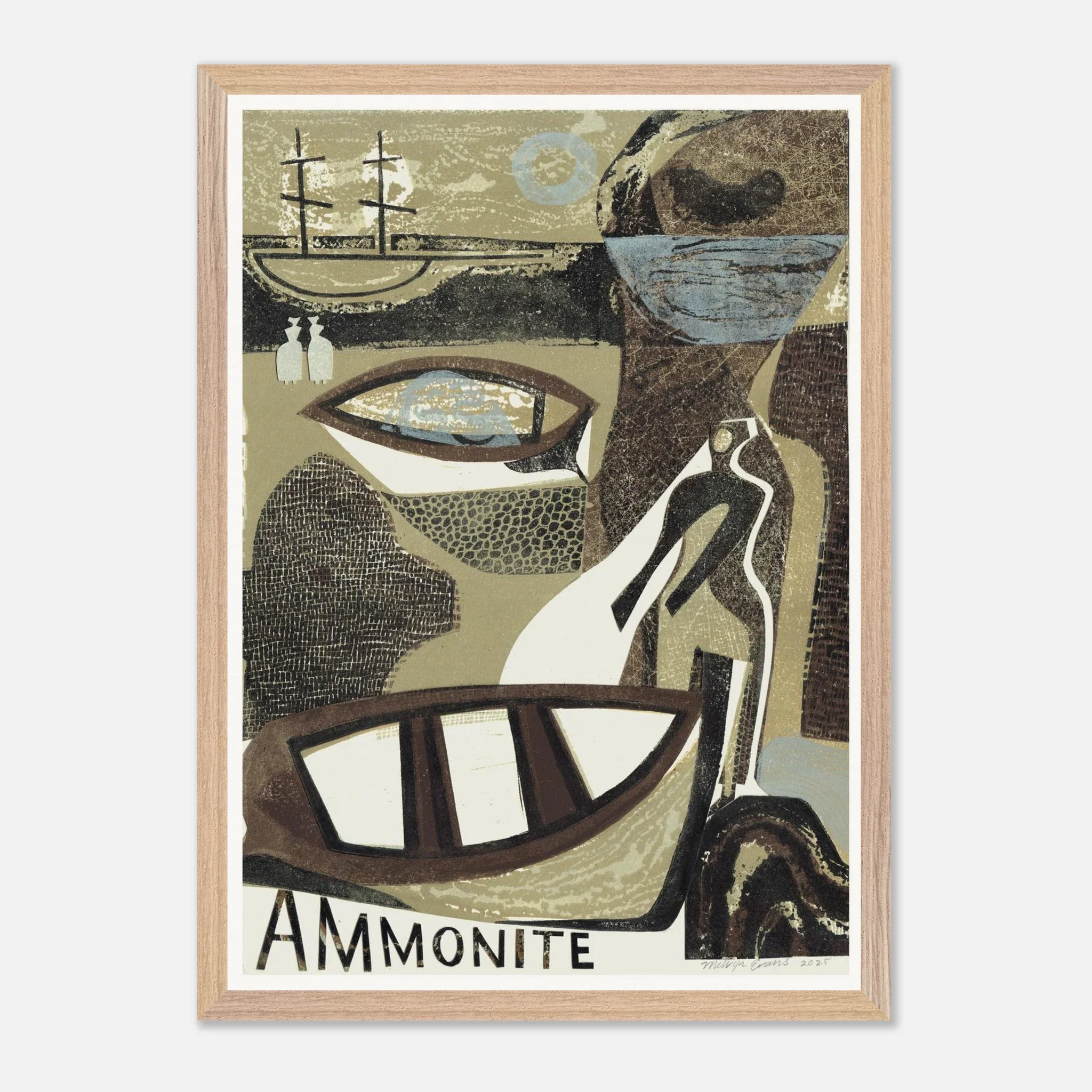 Ammonite 1 by Melvyn Evans - Wooden Framed Poster - Image 6