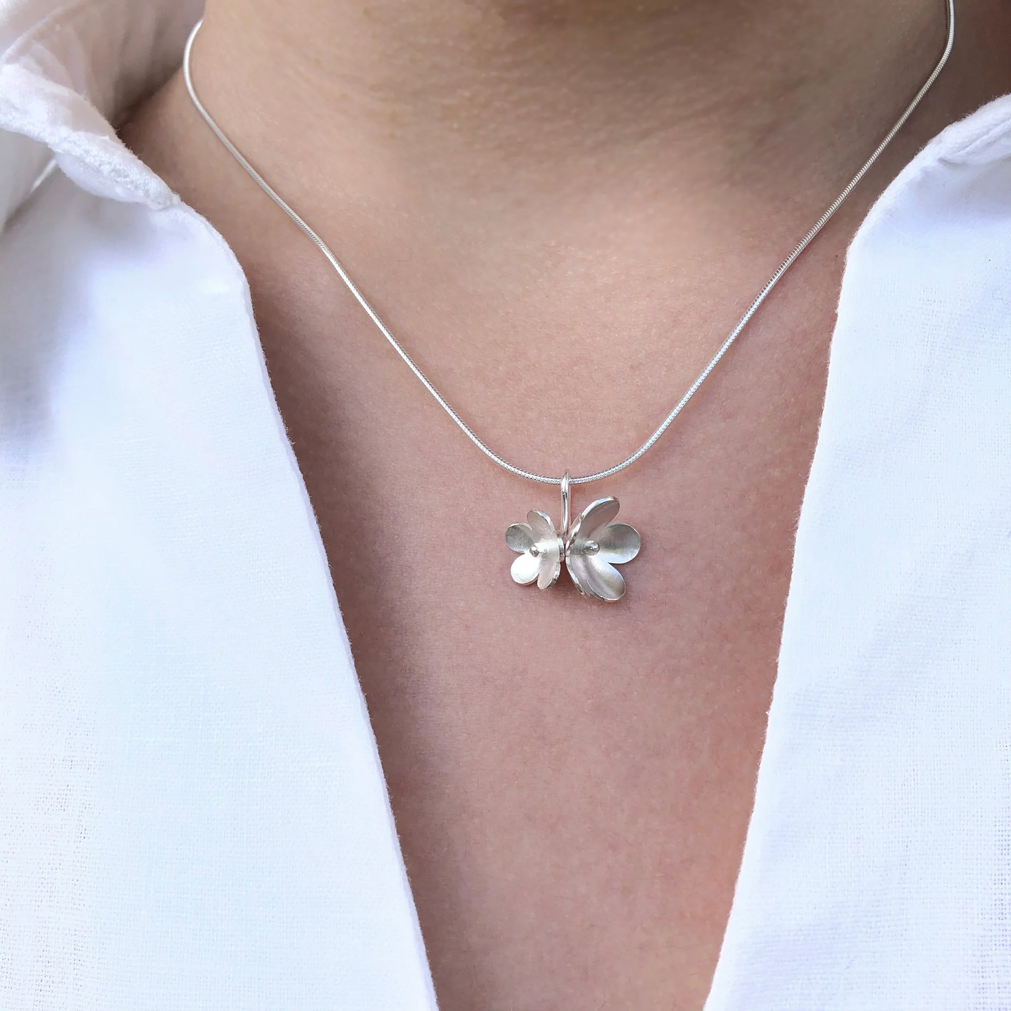 Cherry Blossom Silver Necklace - Image 2