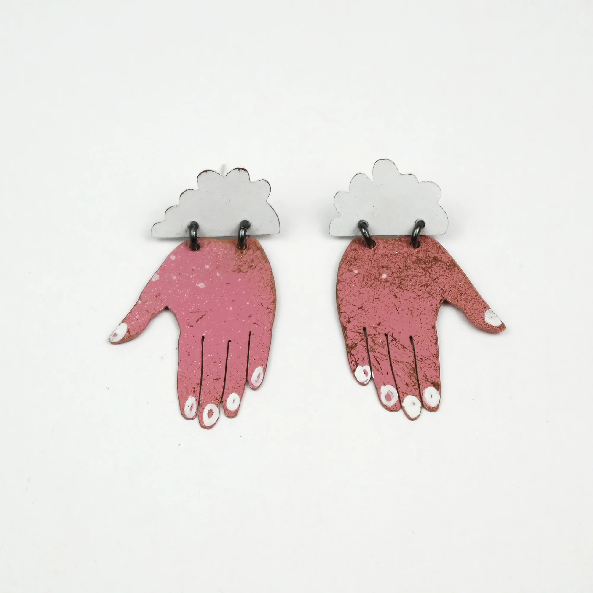 Cloud Hand Statement Studs