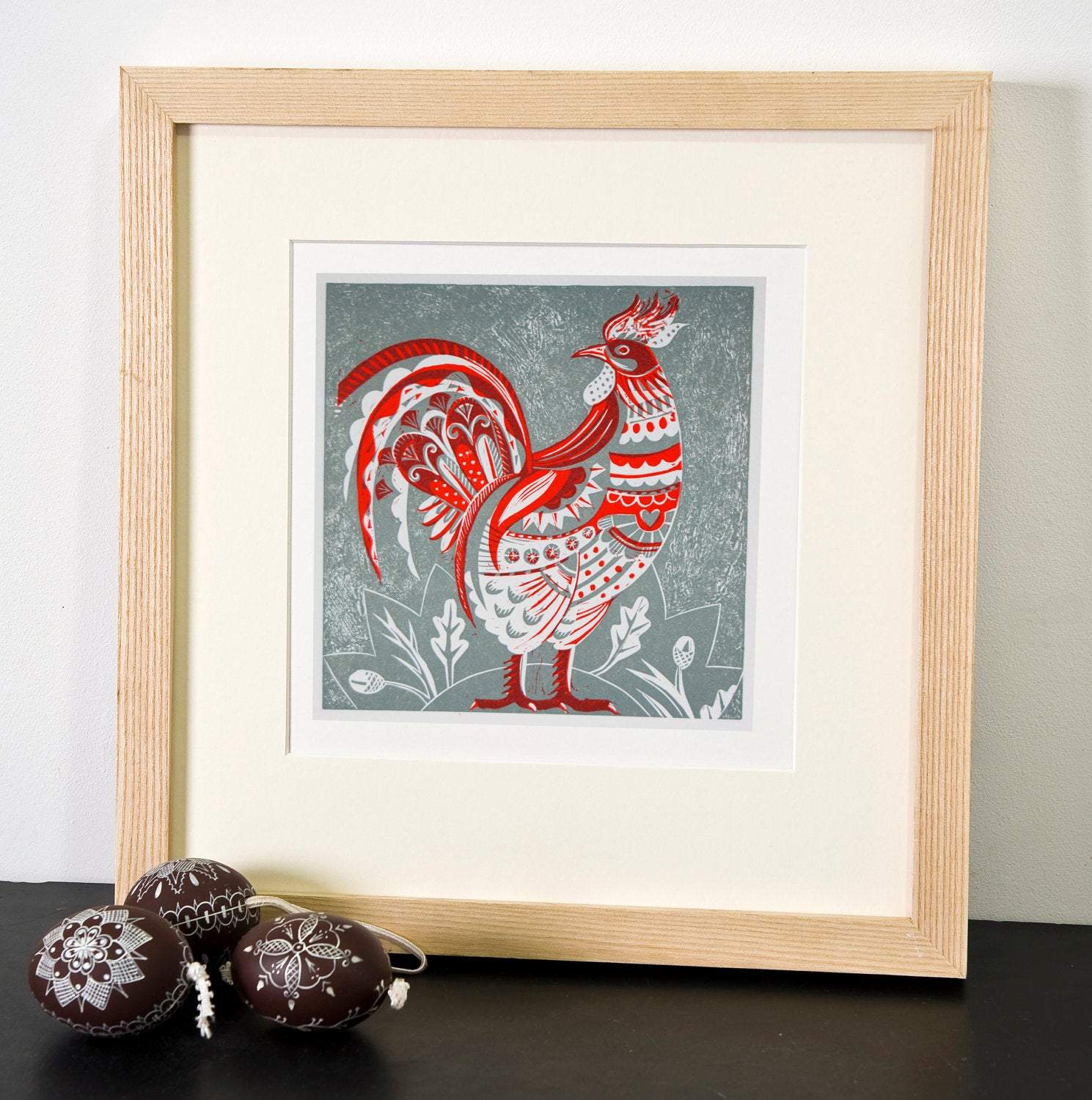 Cockerel - Relief / Letterpress Print - Image 3