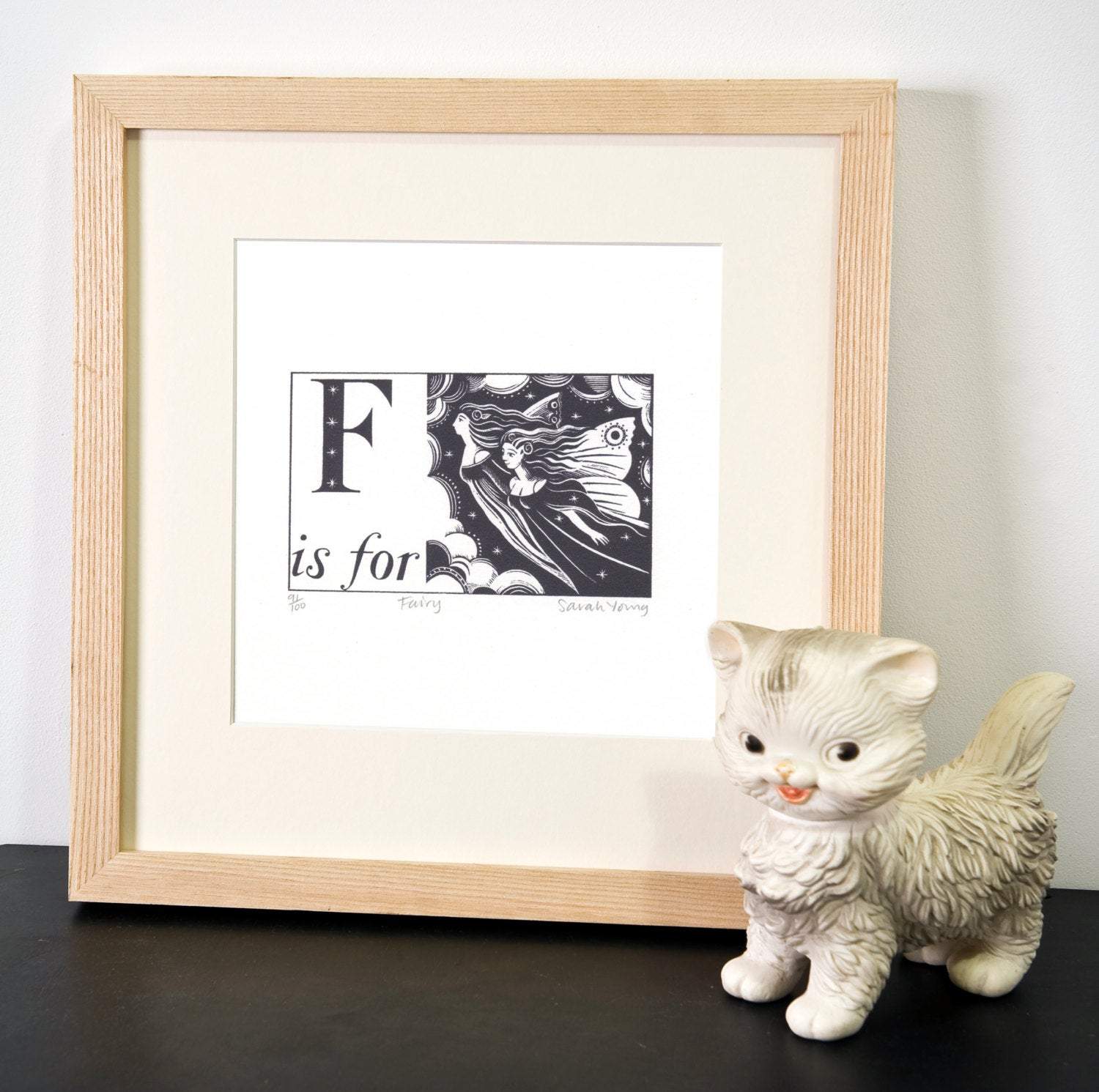 F is for Fairy - Alphabet Silkscreen Print - Image 3