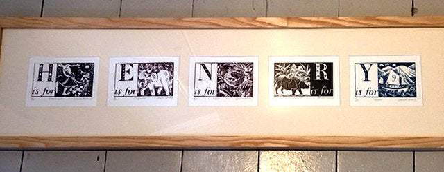 H is for Harlequin - Alphabet Silkscreen Print - Image 5