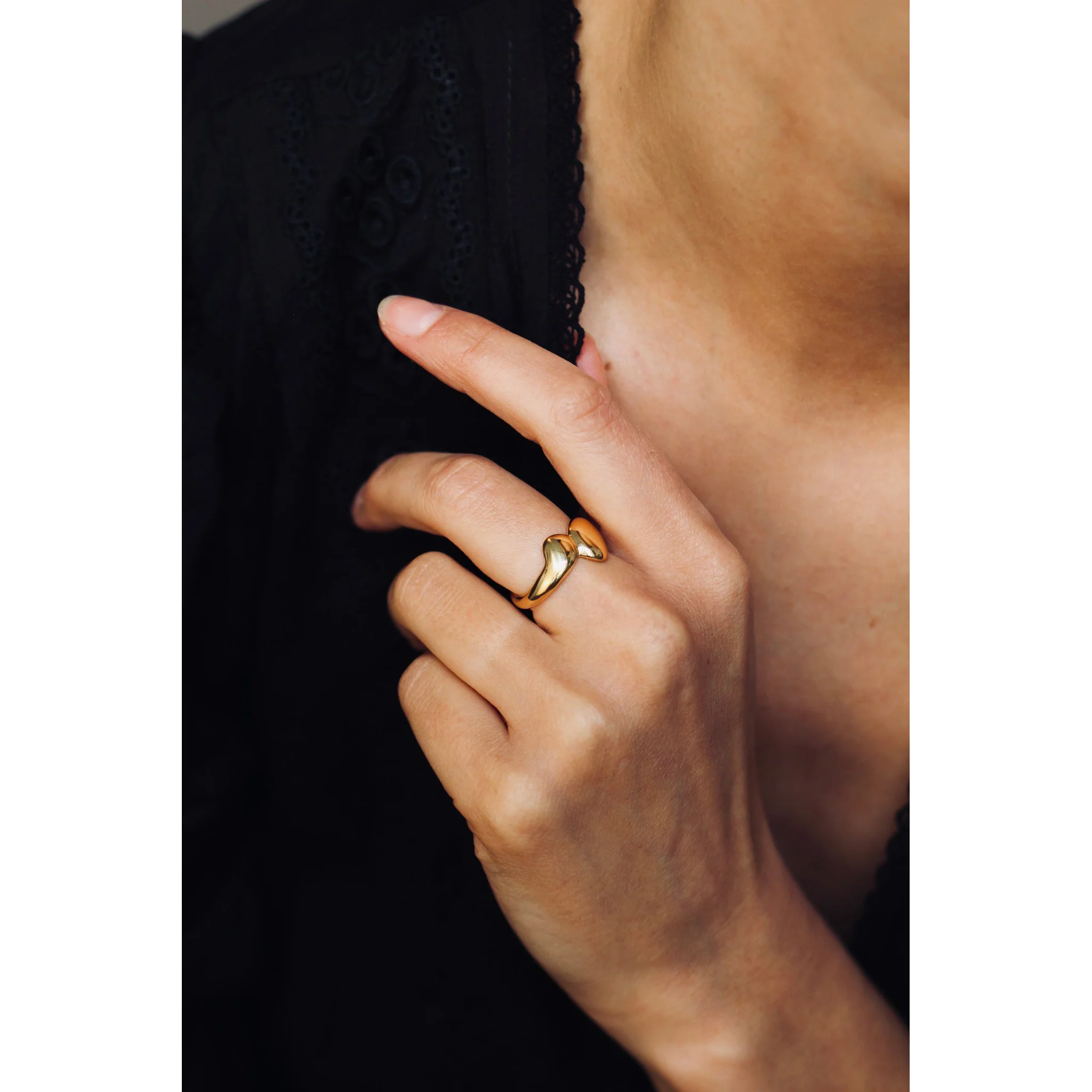 In Flow Ring in Gold Plated Silver - Image 2
