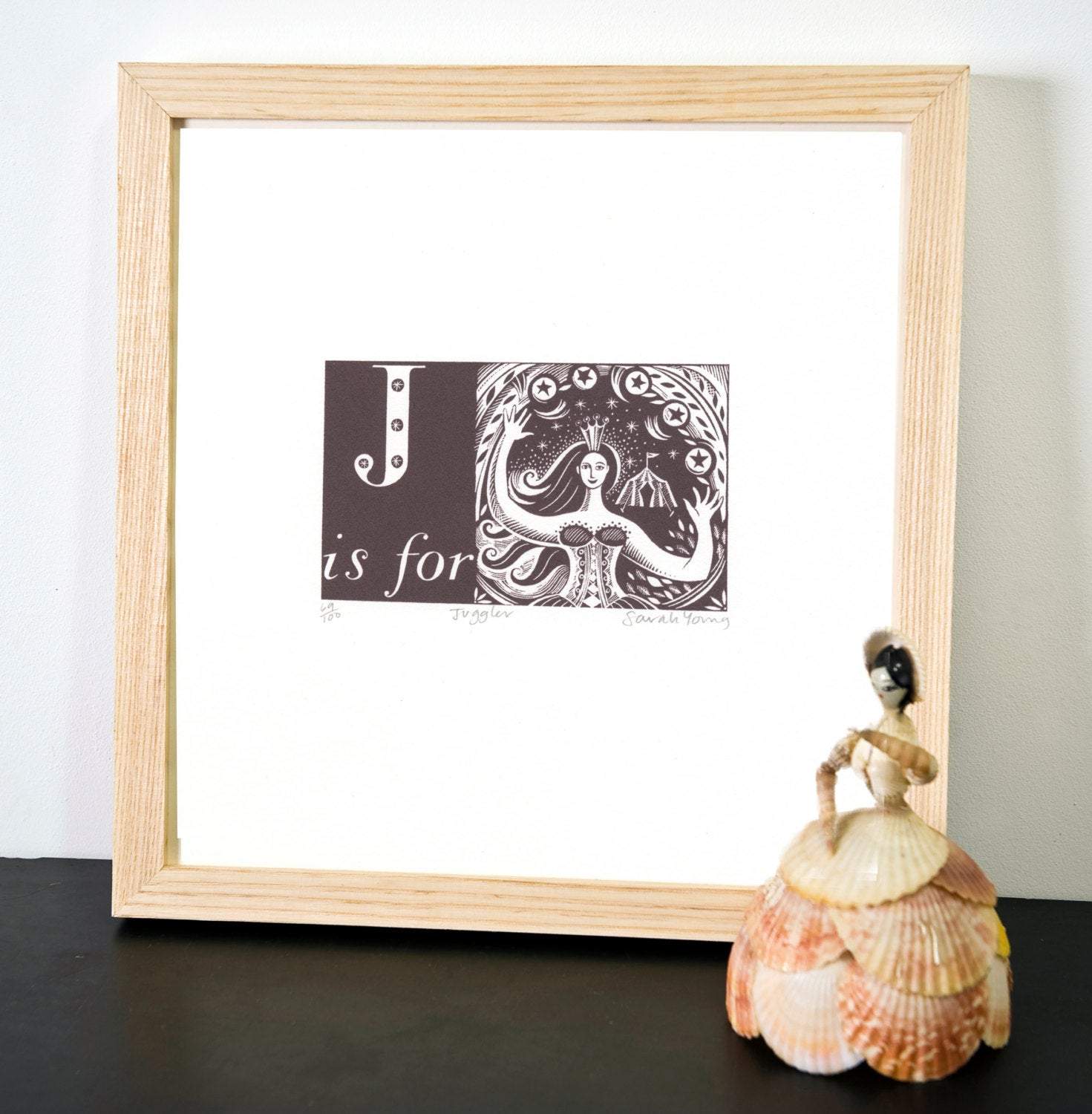J is for Juggler - Alphabet Silkscreen Print - Image 3