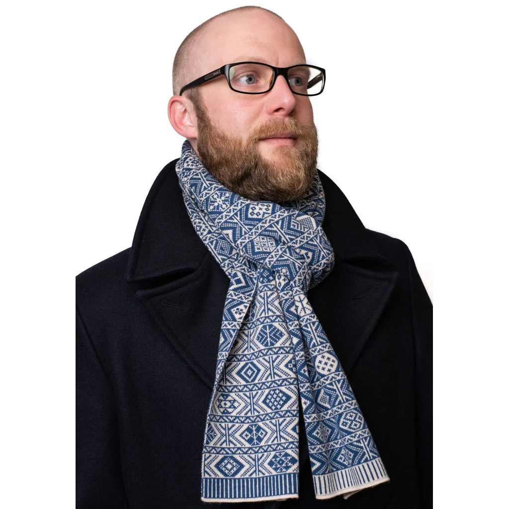 Landmark Design Scarf in Blue - Image 2