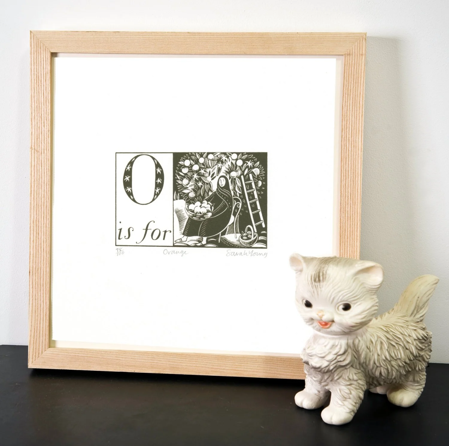 O is for Orange - Alphabet Silkscreen Print - Image 3