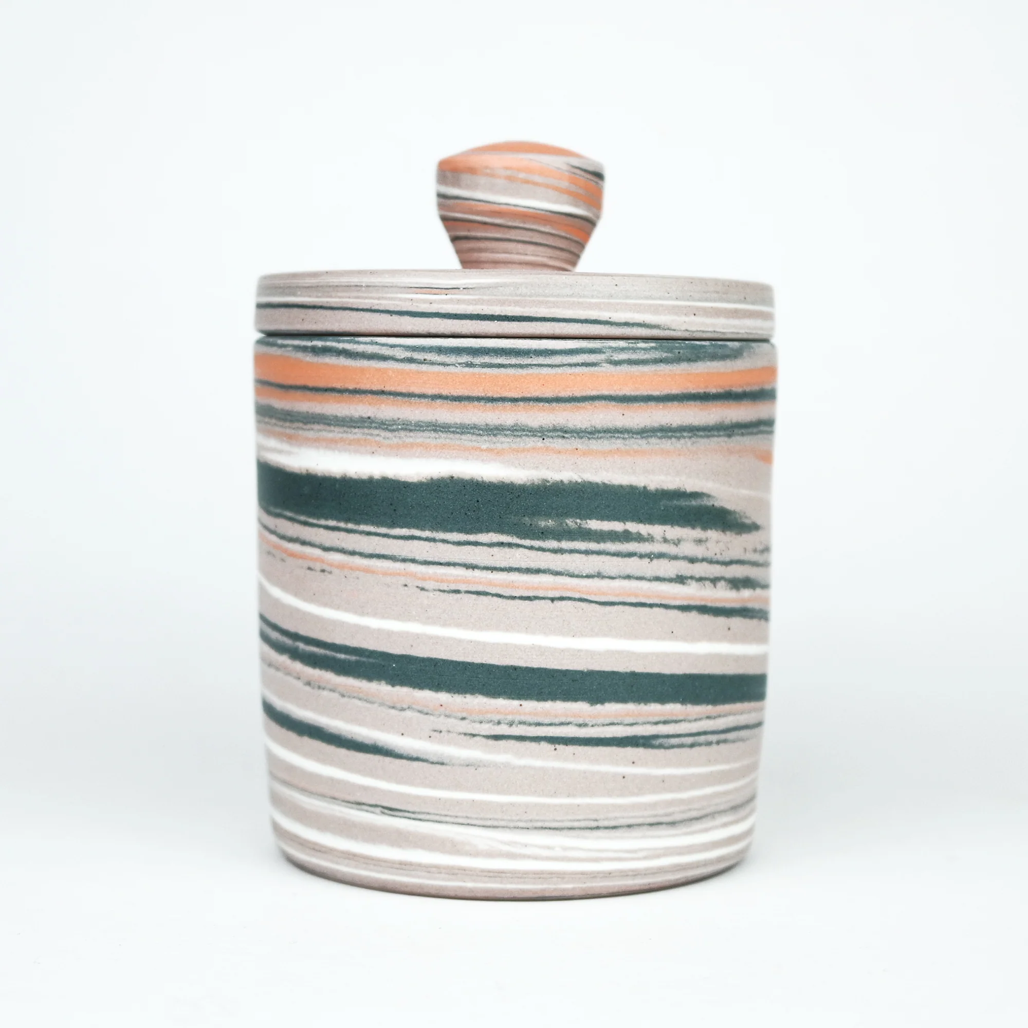 Polished Porcelain Large Lidded Vessel - Image 3