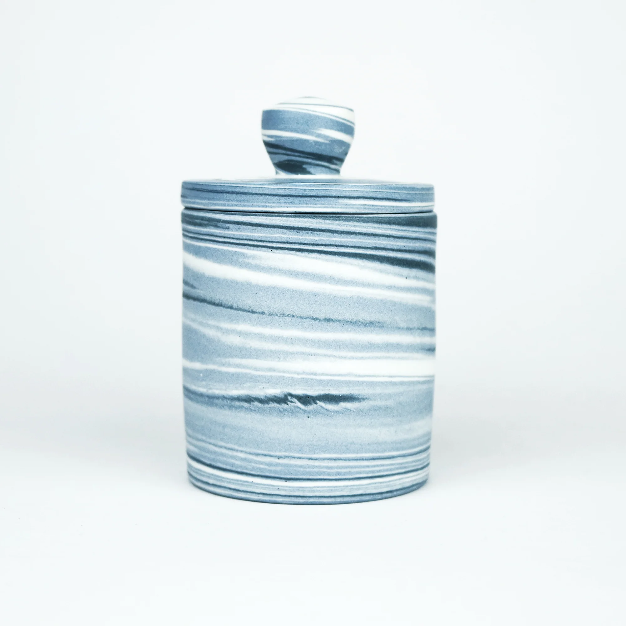 Polished Porcelain Small Lidded Vessel - Image 3