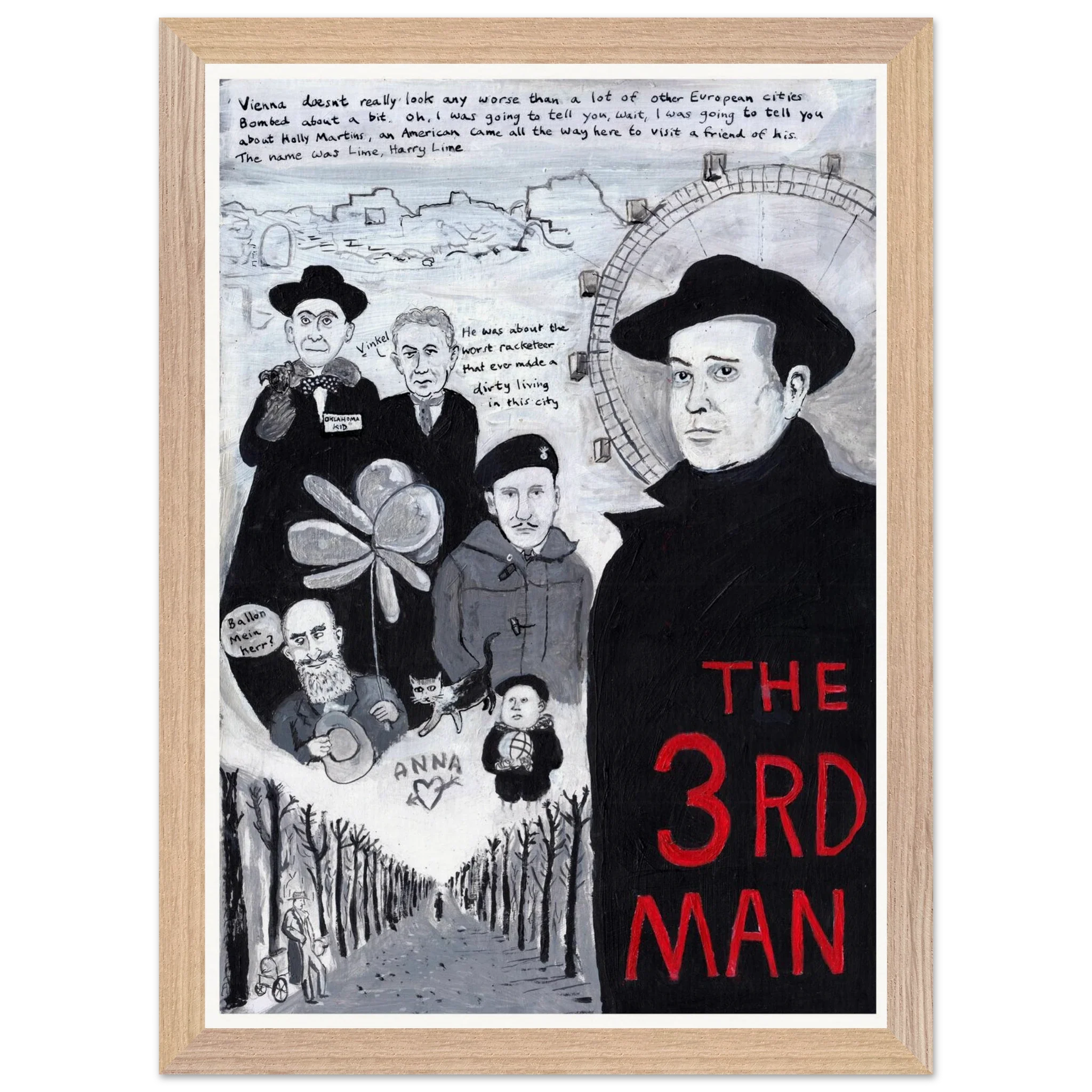 The Third Man by Peter Chrisp - Wooden Framed Poster - Image 2