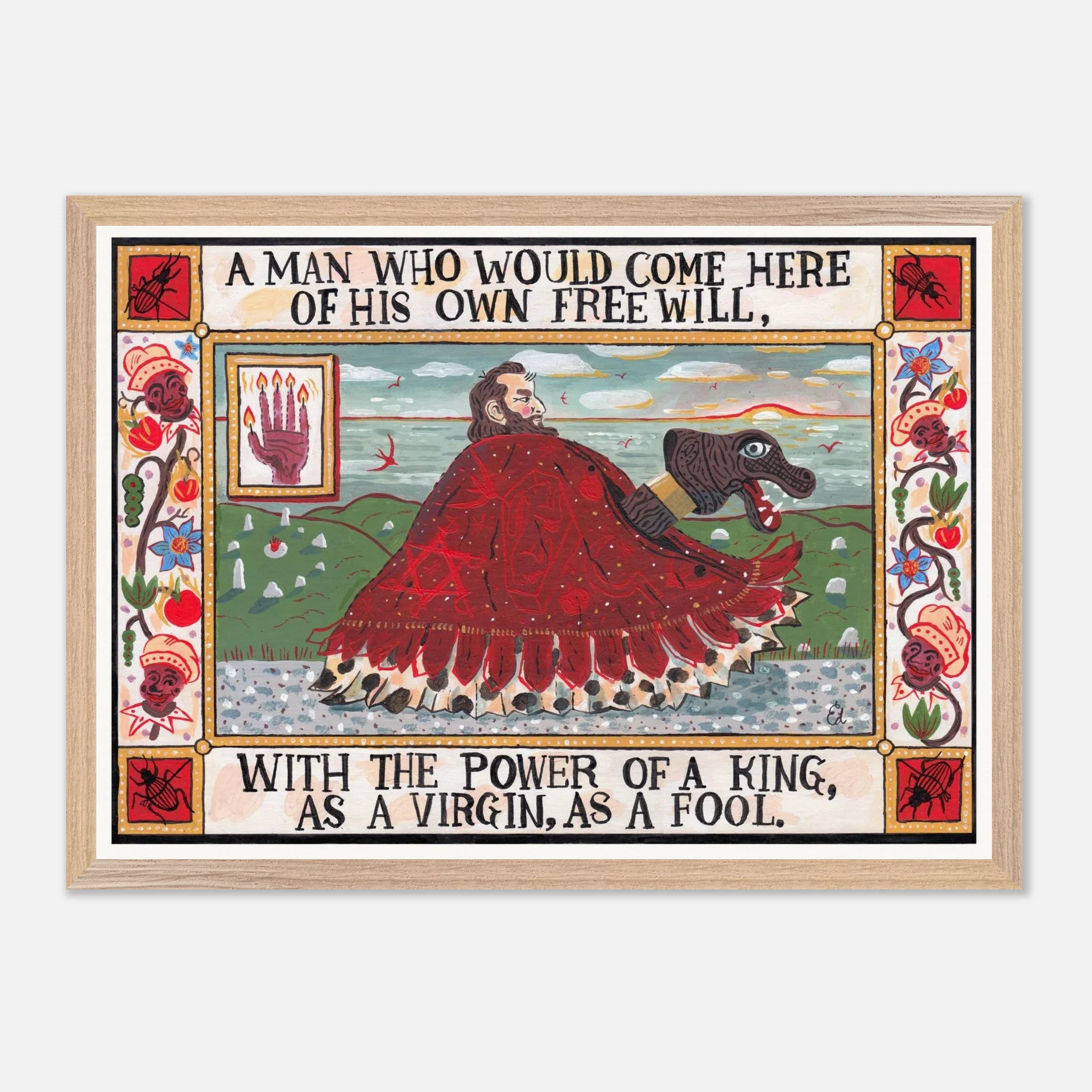 The Wicker Man by Ed Brown - Wooden Framed Poster - Image 7