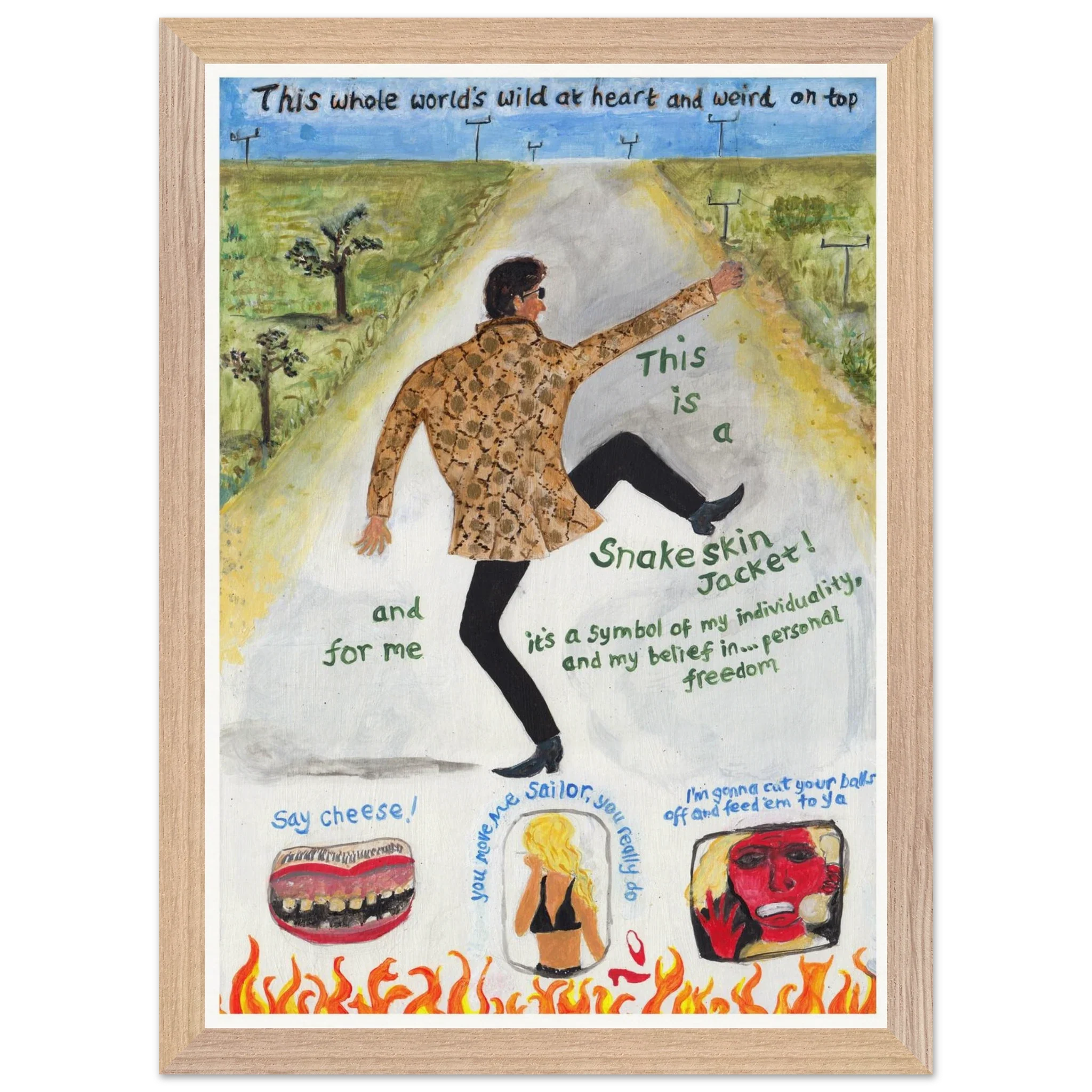 Wild at Heart by Lisa Wolfe - Wooden Framed Poster - Image 3