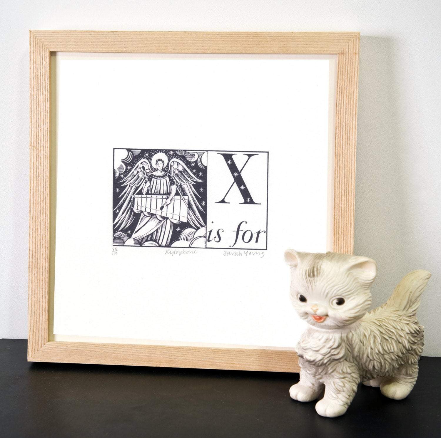 X is for Xylophone - Alphabet Silkscreen Print - Image 3